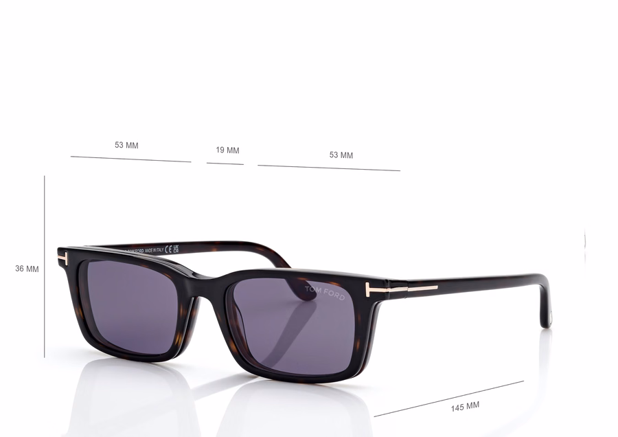 BLUE BLOCK RECTANGULAR OPTICALS WITH CLIP ON SUNGLASSES