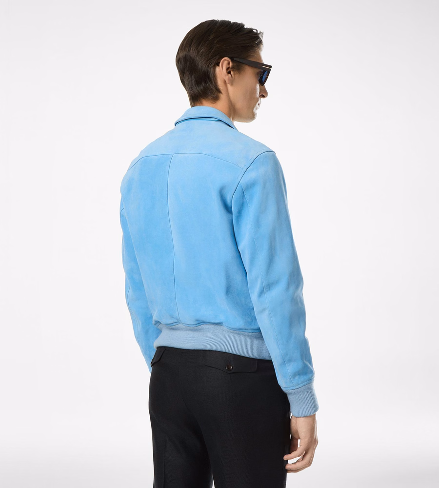CASHMERE SUEDE COLLAR BLOUSON