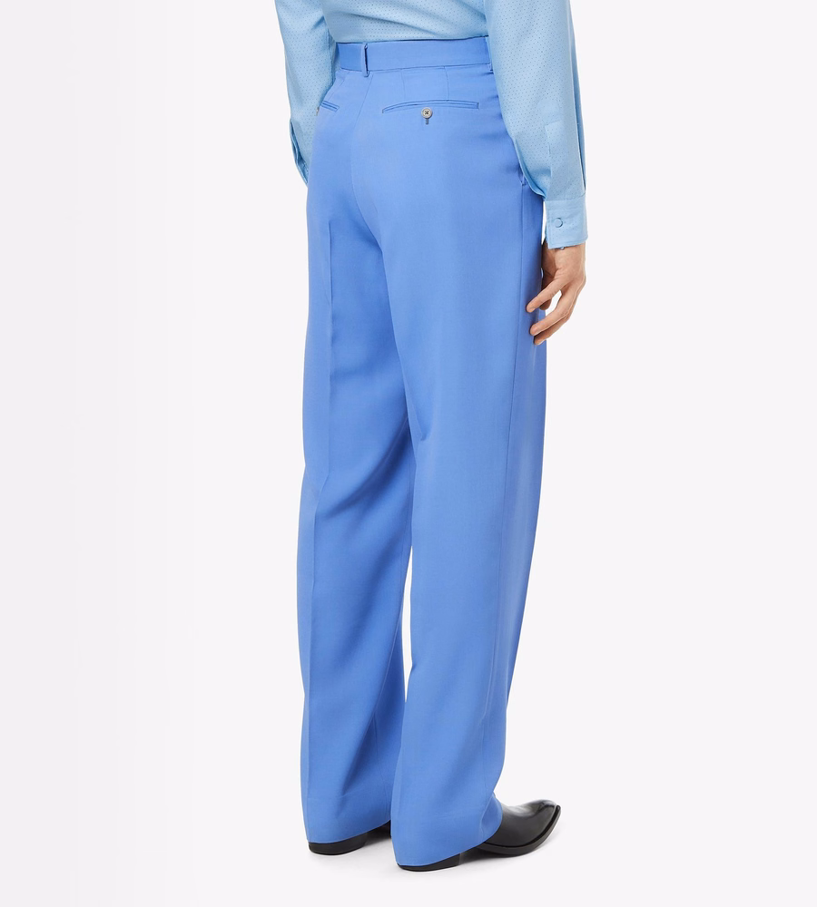 WOOL VISCOSE DOUBLE FAILLE DOUBLE PLEAT PANT