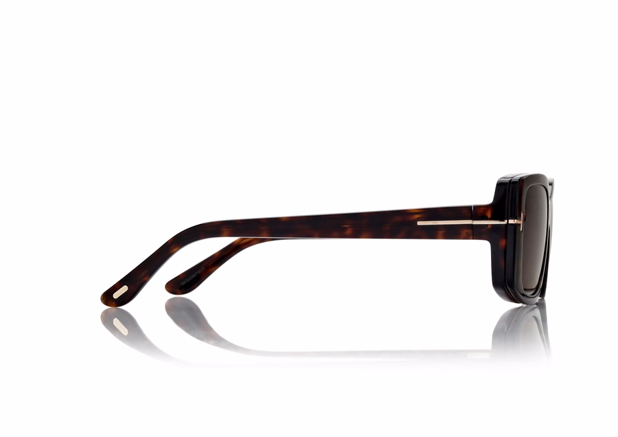 BLUE BLOCK RECTANGULAR OPTICALS WITH CLIP ON SUNGLASSES
