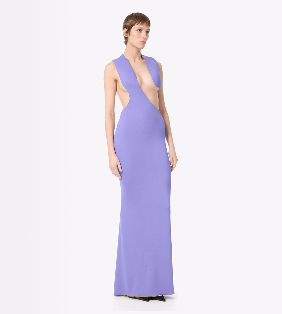 IMPOSSIBLE ASYMMETRIC BACKLESS EVENING DRESS