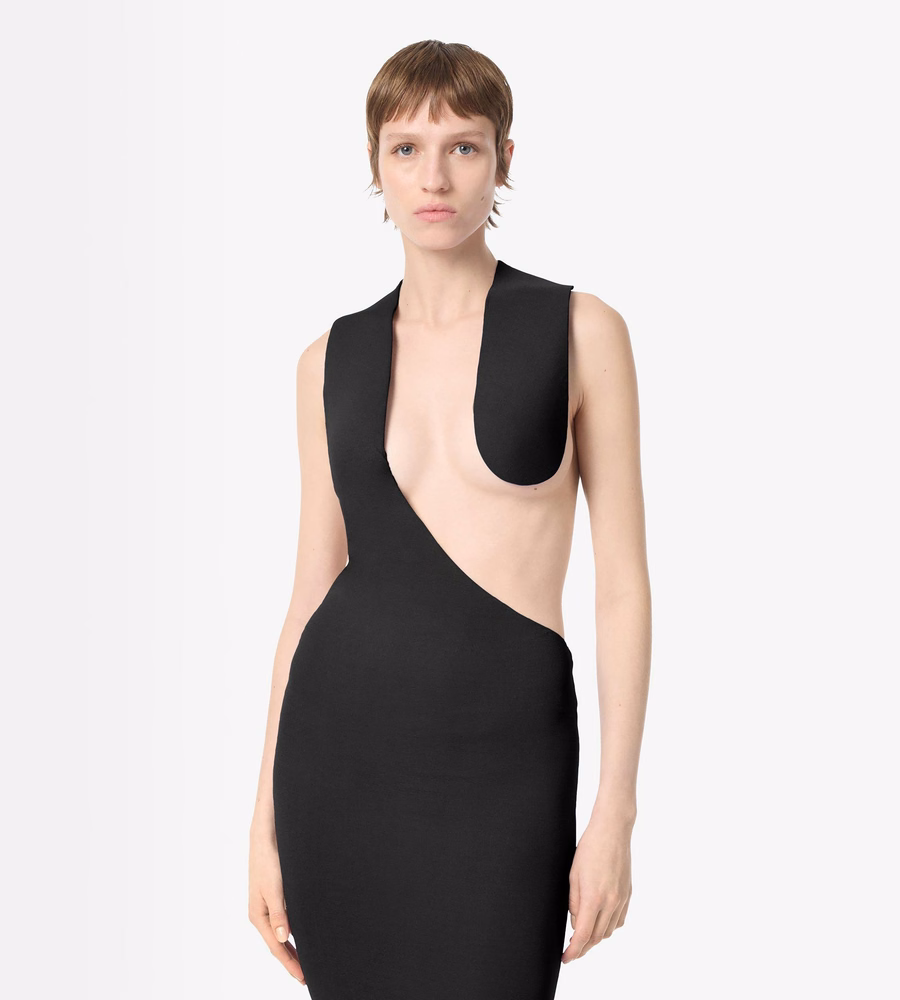 IMPOSSIBLE ASYMMETRIC BACKLESS EVENING DRESS
