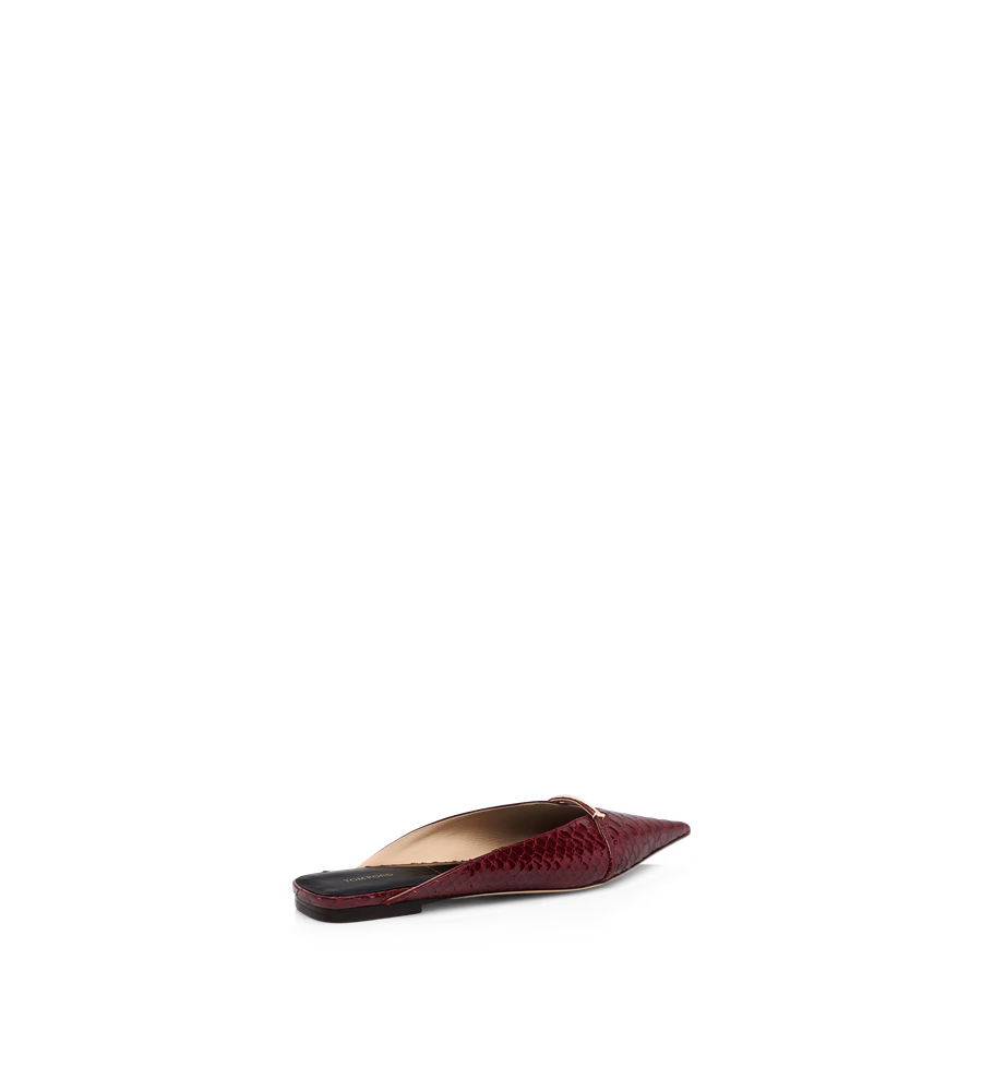SEMI SHINY PRINTED PYTHON JULIANNE MULE