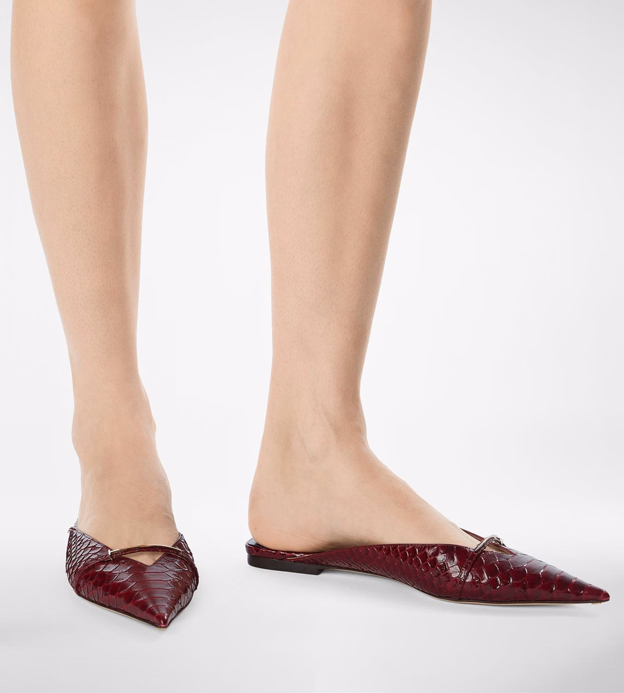SEMI SHINY PRINTED PYTHON JULIANNE MULE
